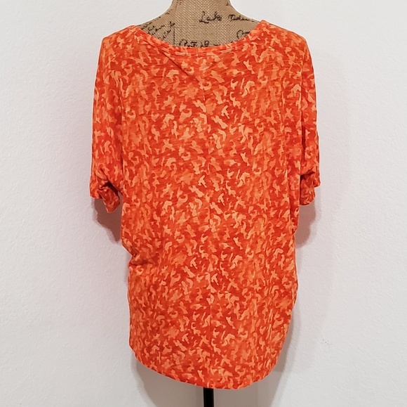 MICHAEL Michael Kors Orange yellow abstract print Boxy loose fit Medium - Picture 7 of 7